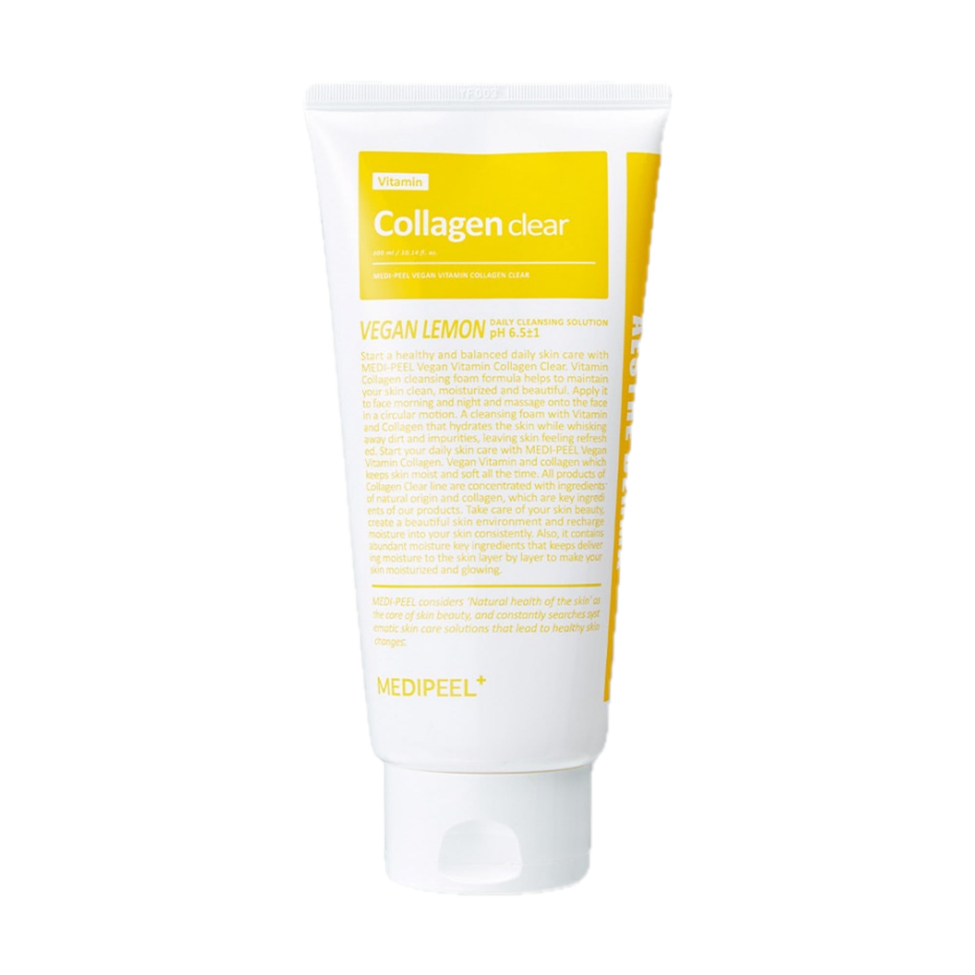 Освітлювальна гель-пінка для обличчя Medi-Peel Vegan Vitamin Collagen Clear з колагеном, 300 мл