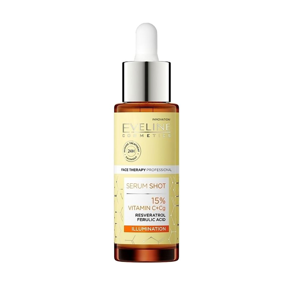Уцінка! Освітлювальна сироватка для обличчя Eveline Cosmetics Face Therapy Professional Serum Shot 15% Vitamin C + Cg, 30 мл